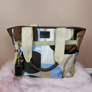 Coach satin suede handbag